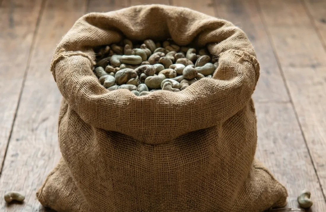 Raw cashew nuts