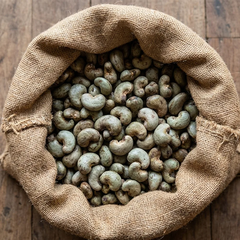 Raw cashew nuts